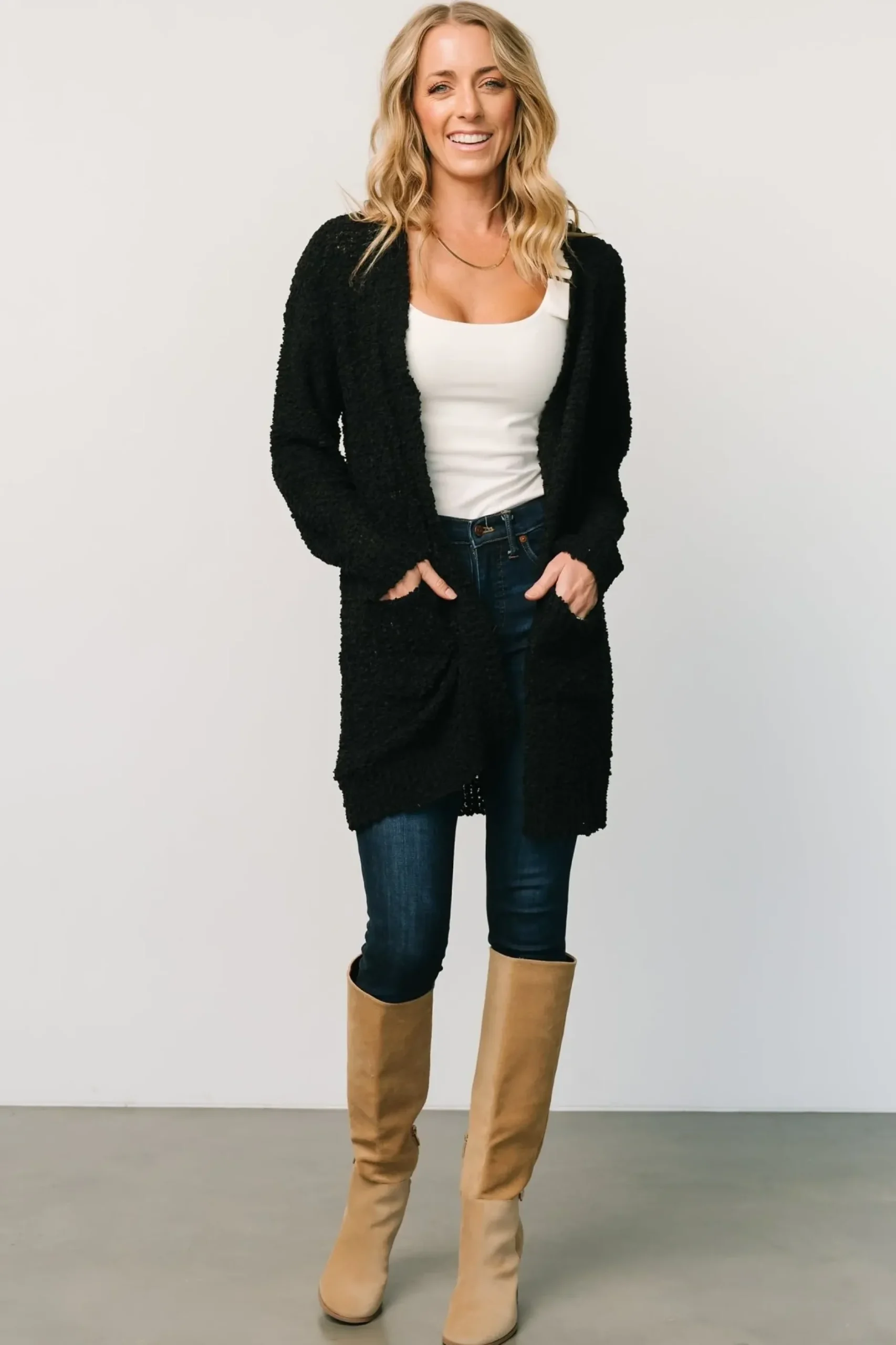 Baltic Born sweaters|cardigans|Oxford Pocket Cardigan | Black