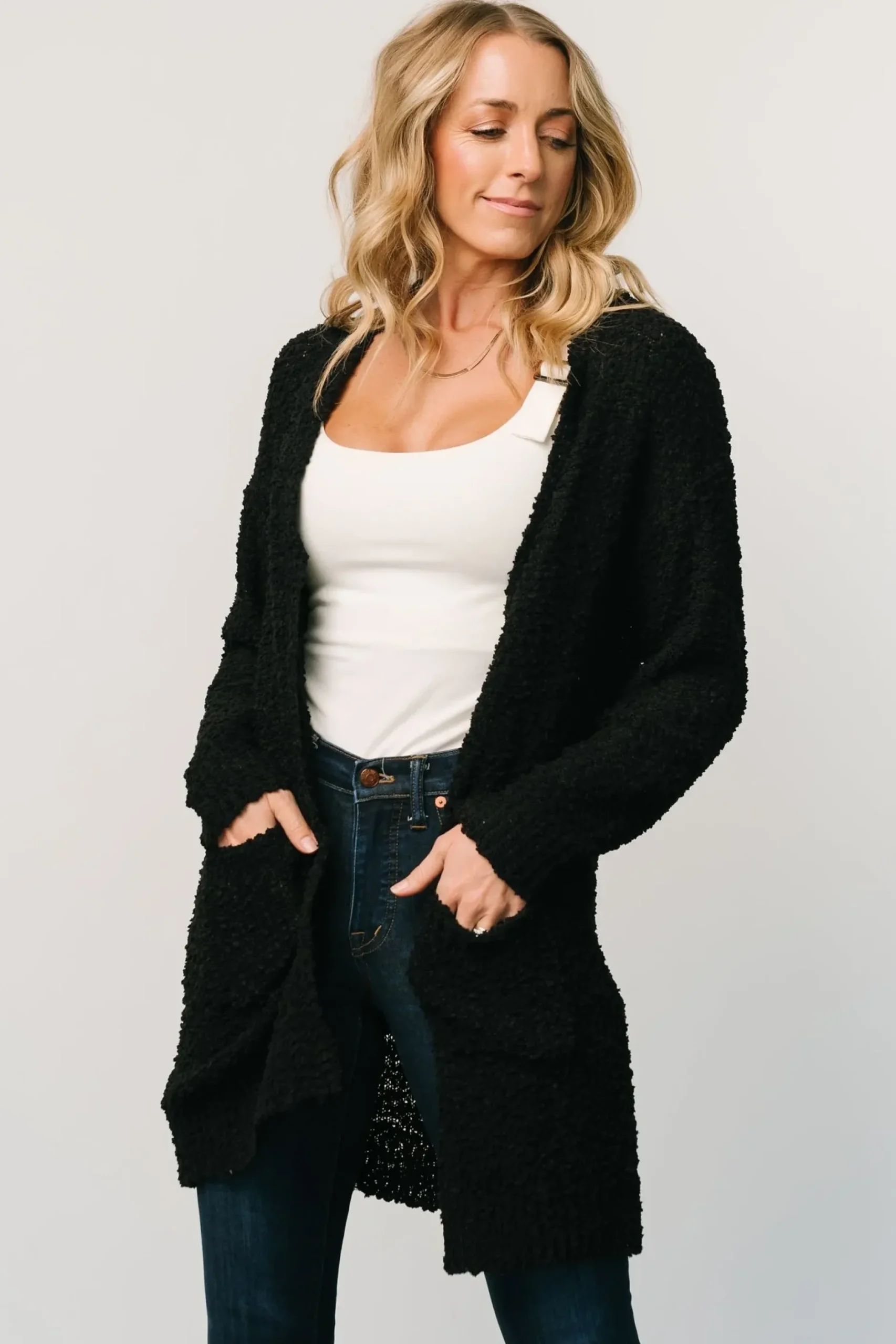Baltic Born sweaters|cardigans|Oxford Pocket Cardigan | Black