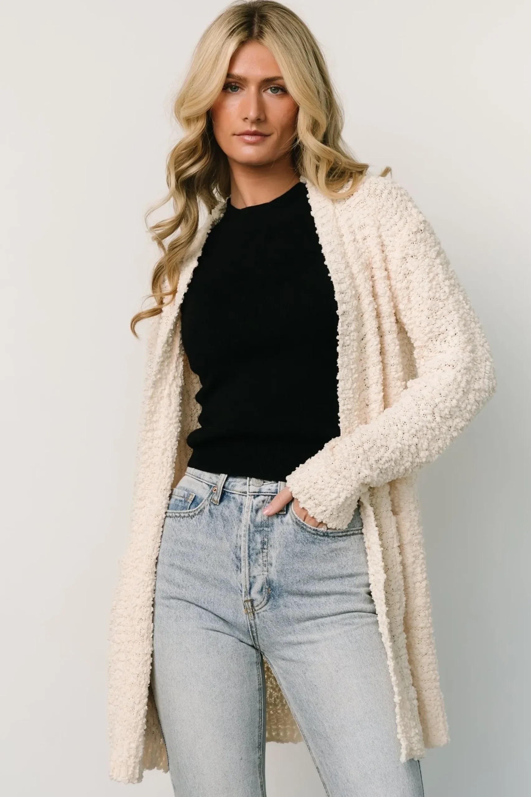 Baltic Born sweaters|cardigans|Oxford Pocket Cardigan | Cream