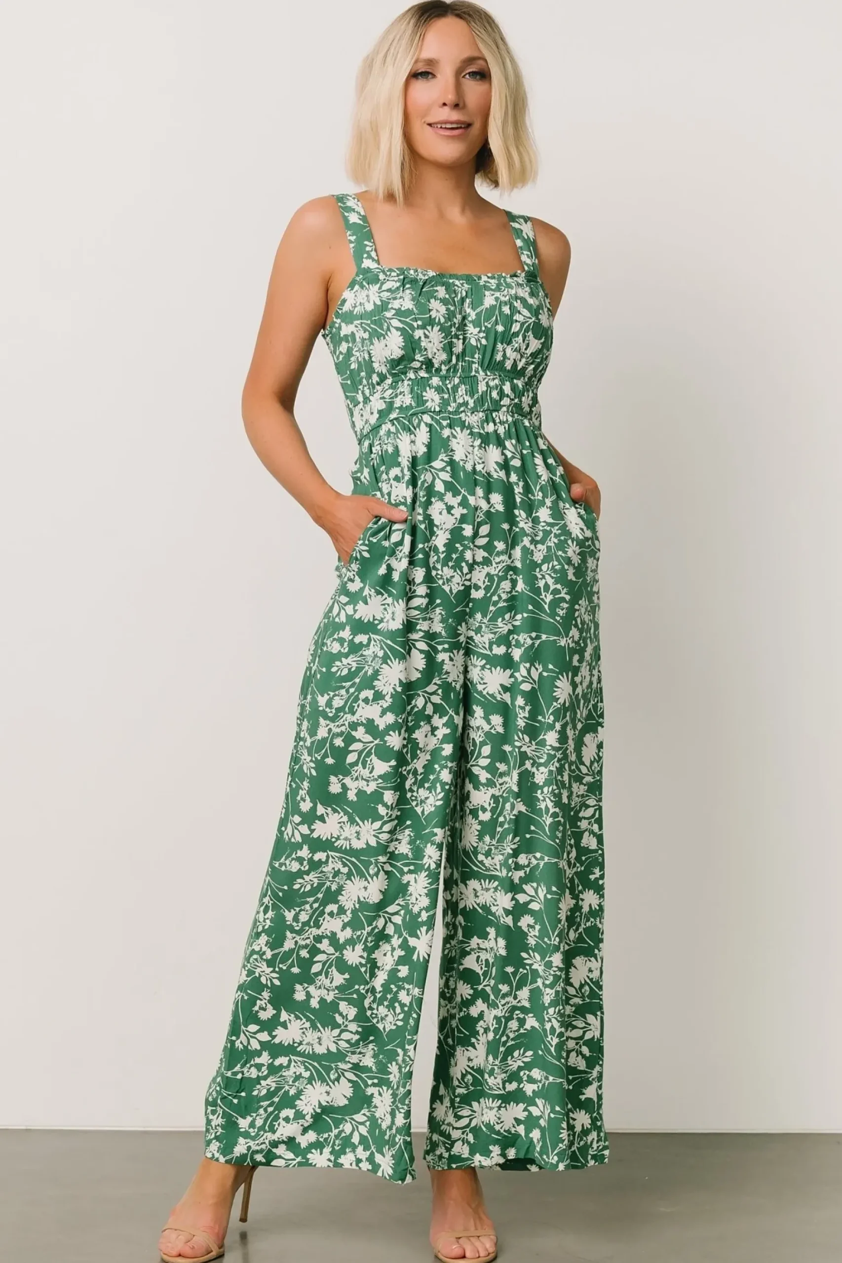 Baltic Born JUMPSUITS + ROMPERS|Palisades Tank Jumpsuit | Green Print