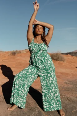 Baltic Born JUMPSUITS + ROMPERS|Palisades Tank Jumpsuit | Green Print