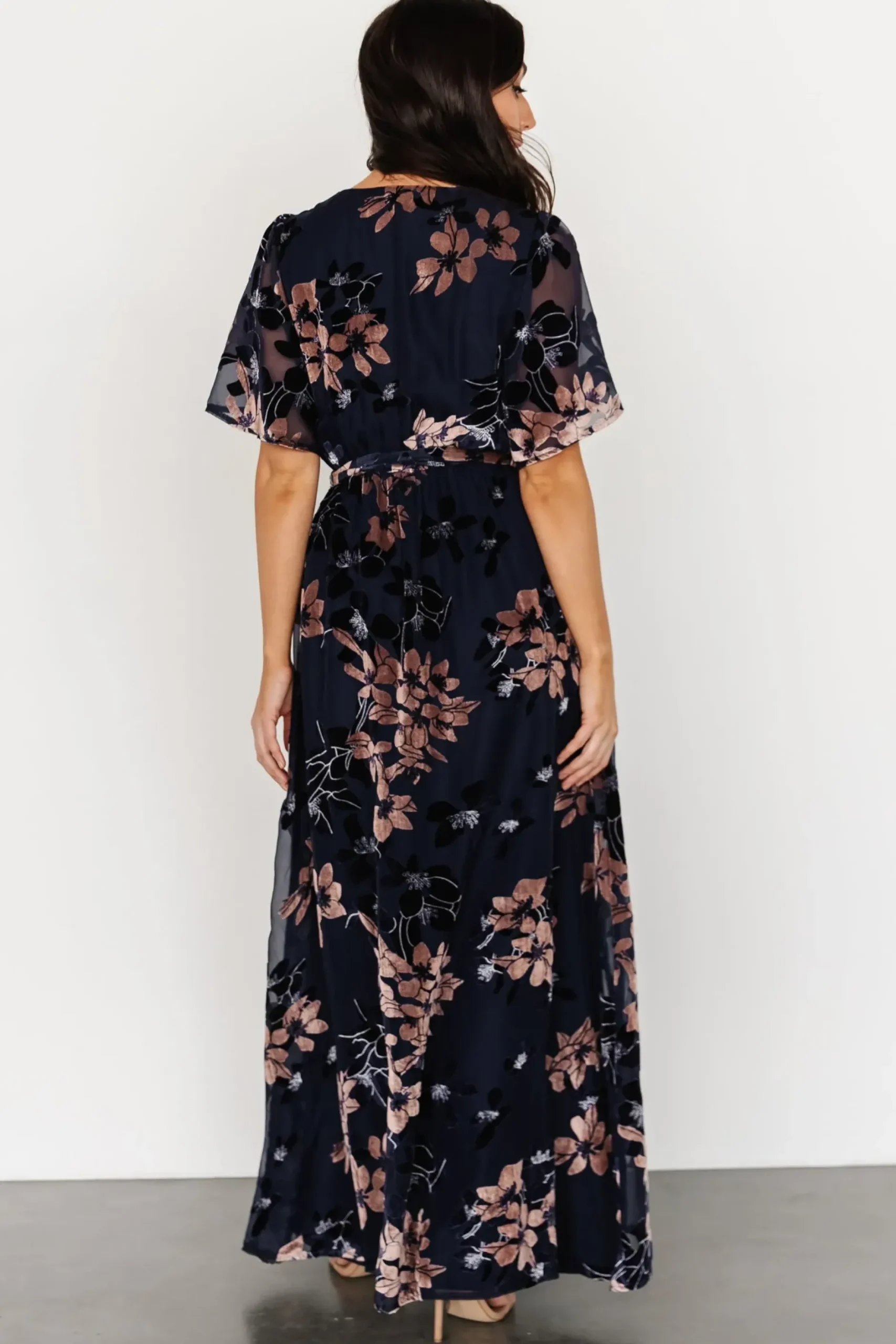Baltic Born maxi dresses|WEDDING SUITE|Parisian Velvet Maxi Dress | Blue + Blush Floral