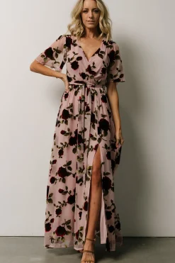 Baltic Born maxi dresses|WEDDING SUITE|Parisian Velvet Maxi Dress | Blush Rose Floral