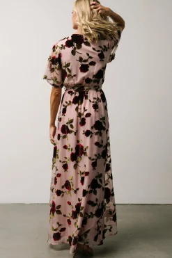 Baltic Born maxi dresses|WEDDING SUITE|Parisian Velvet Maxi Dress | Blush Rose Floral