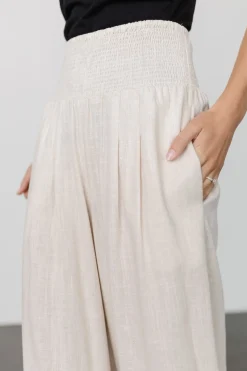 Baltic Born BOTTOMS|pants|Parvati Smocked Waist Pants | Natural