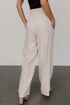 Baltic Born BOTTOMS|pants|Parvati Smocked Waist Pants | Natural