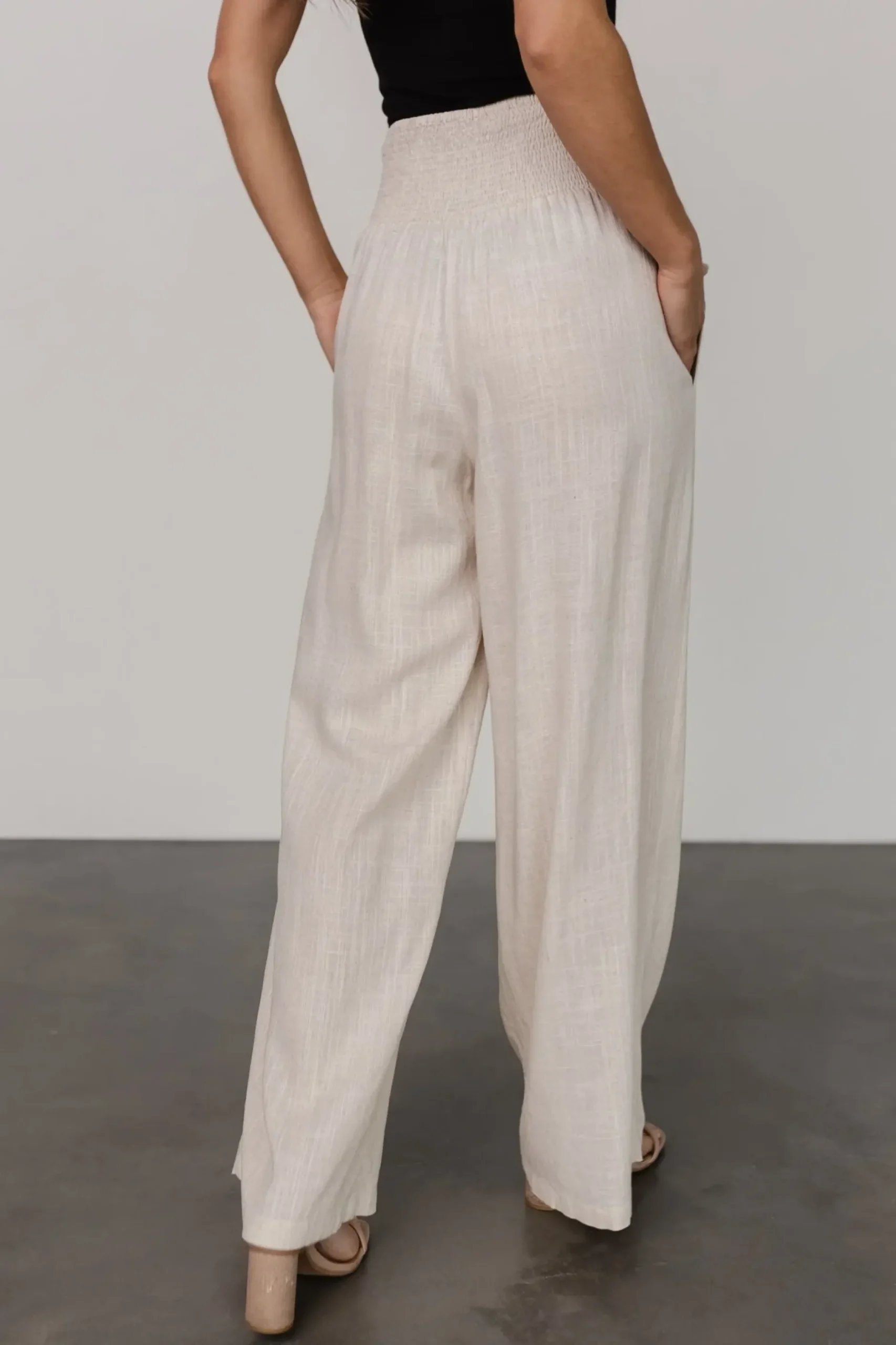 Baltic Born BOTTOMS|pants|Parvati Smocked Waist Pants | Natural
