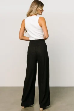 Baltic Born BOTTOMS|pants|Parvati Smocked Waist Pants | Black