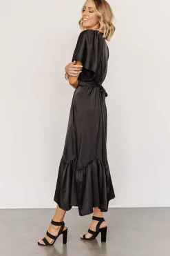Baltic Born WINTER ESSENTIALS|Pasadena Satin Dress | Black