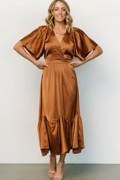 Baltic Born WINTER ESSENTIALS|Pasadena Satin Dress | Copper