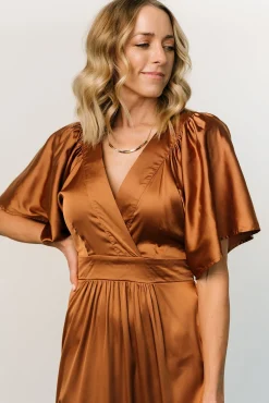 Baltic Born WINTER ESSENTIALS|Pasadena Satin Dress | Copper
