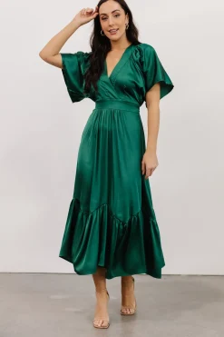Baltic Born WINTER ESSENTIALS|Pasadena Satin Dress | Green