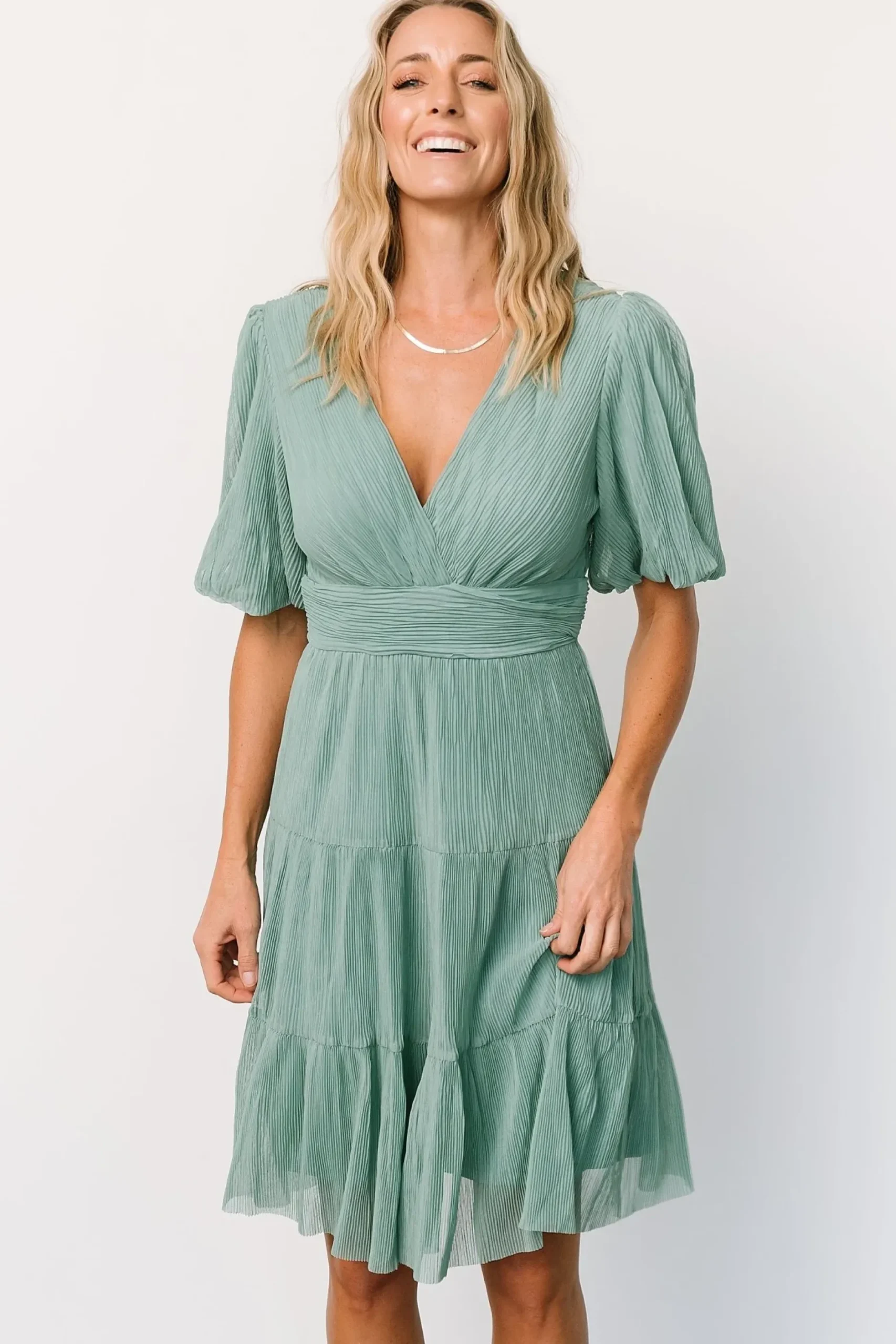Baltic Born short dresses|Patrice Short Dress | Dusty Green