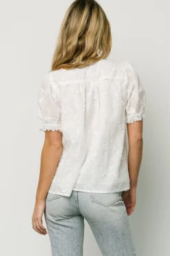 Baltic Born blouses + shirts|EXTENDED SIZING|Pauline Embossed Top | Off White