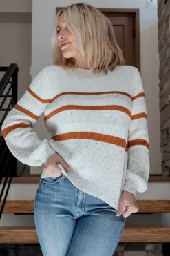 Baltic Born sweaters|WINTER ESSENTIALS|Peyton Striped Sweater | Cream + Camel