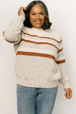 Baltic Born sweaters|WINTER ESSENTIALS|Peyton Striped Sweater | Cream + Camel