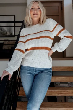 Baltic Born sweaters|WINTER ESSENTIALS|Peyton Striped Sweater | Cream + Camel