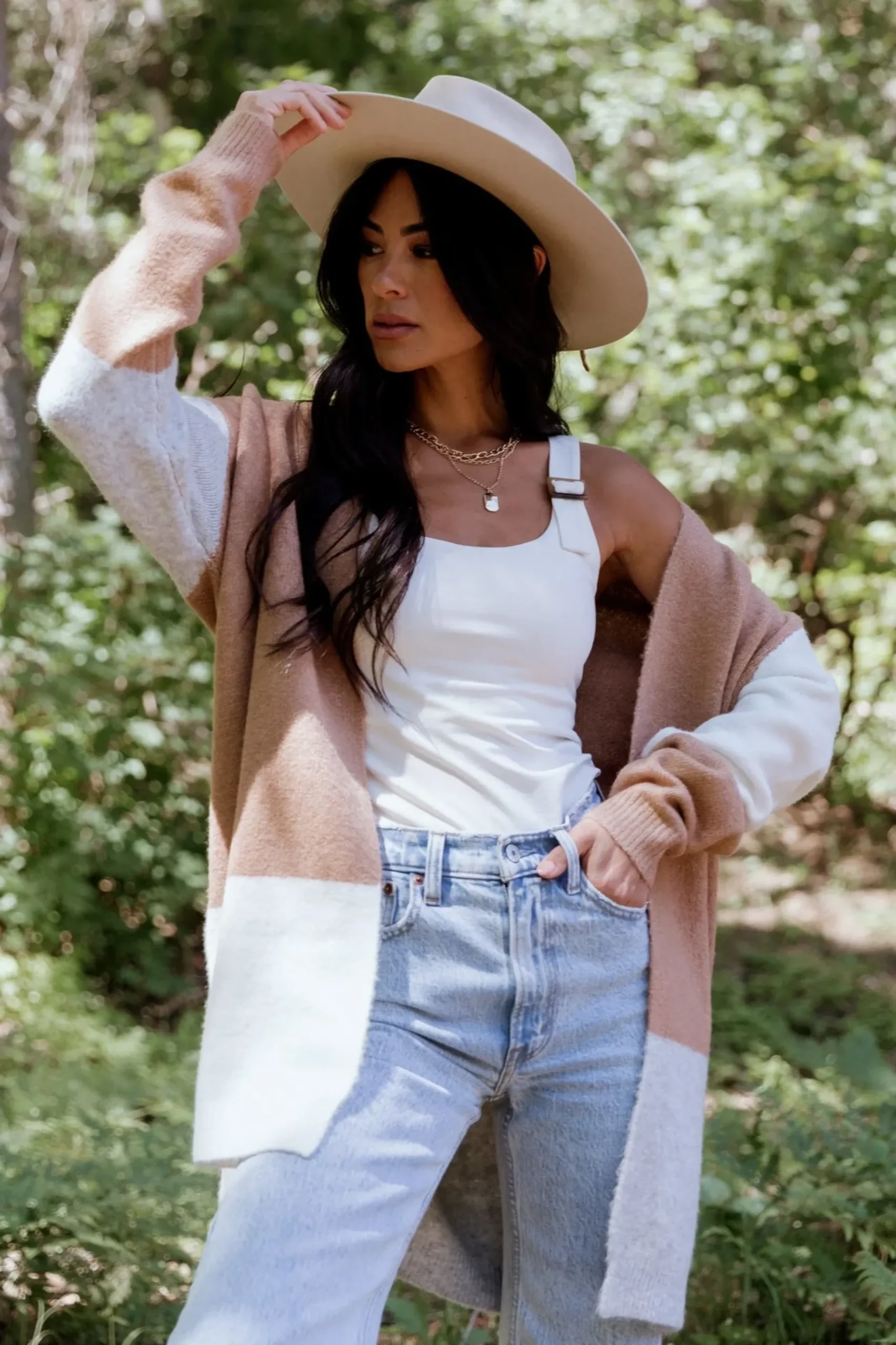 Baltic Born cardigans|Pierson Color Block Cardigan | Camel