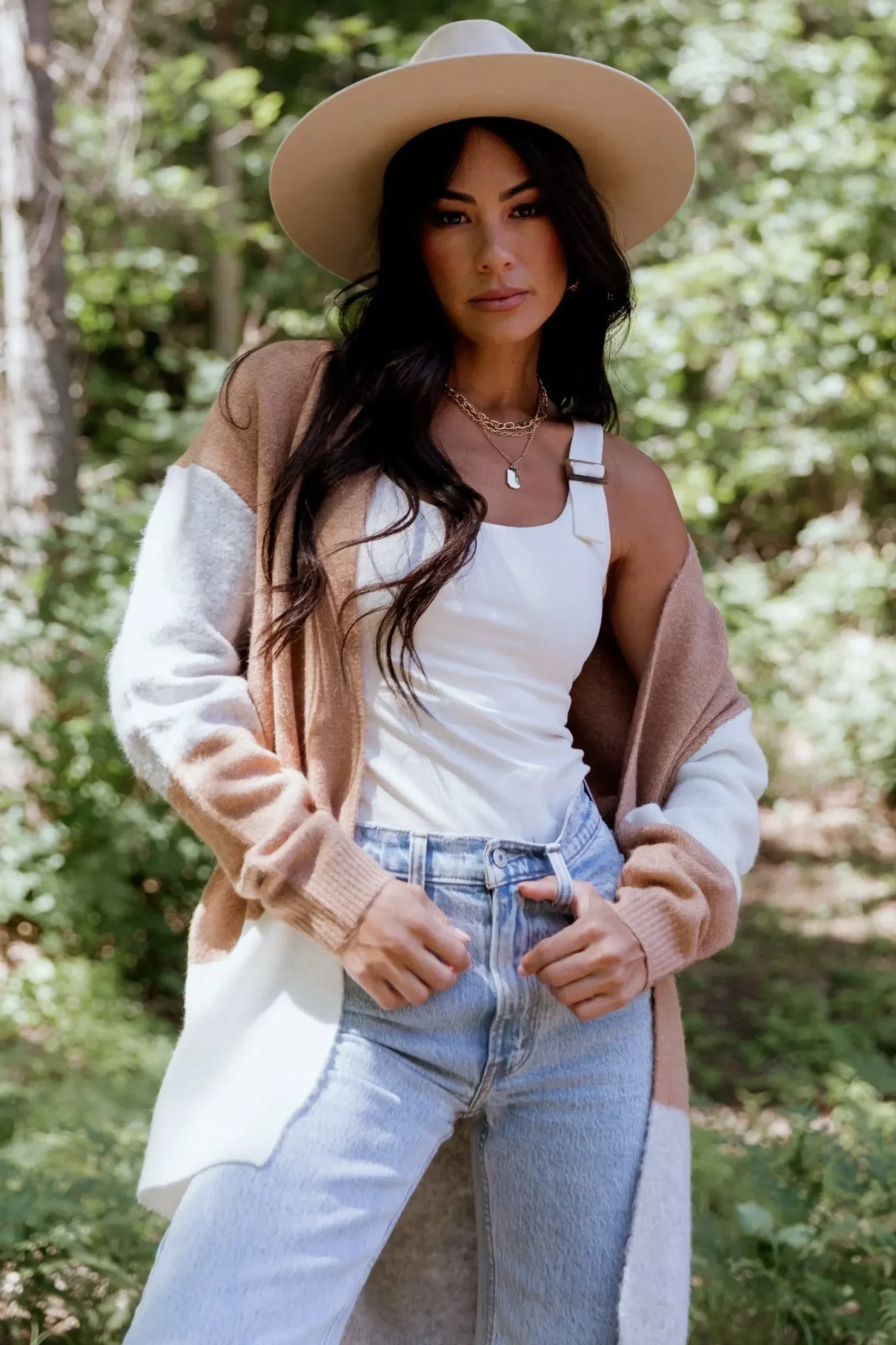 Baltic Born cardigans|Pierson Color Block Cardigan | Camel