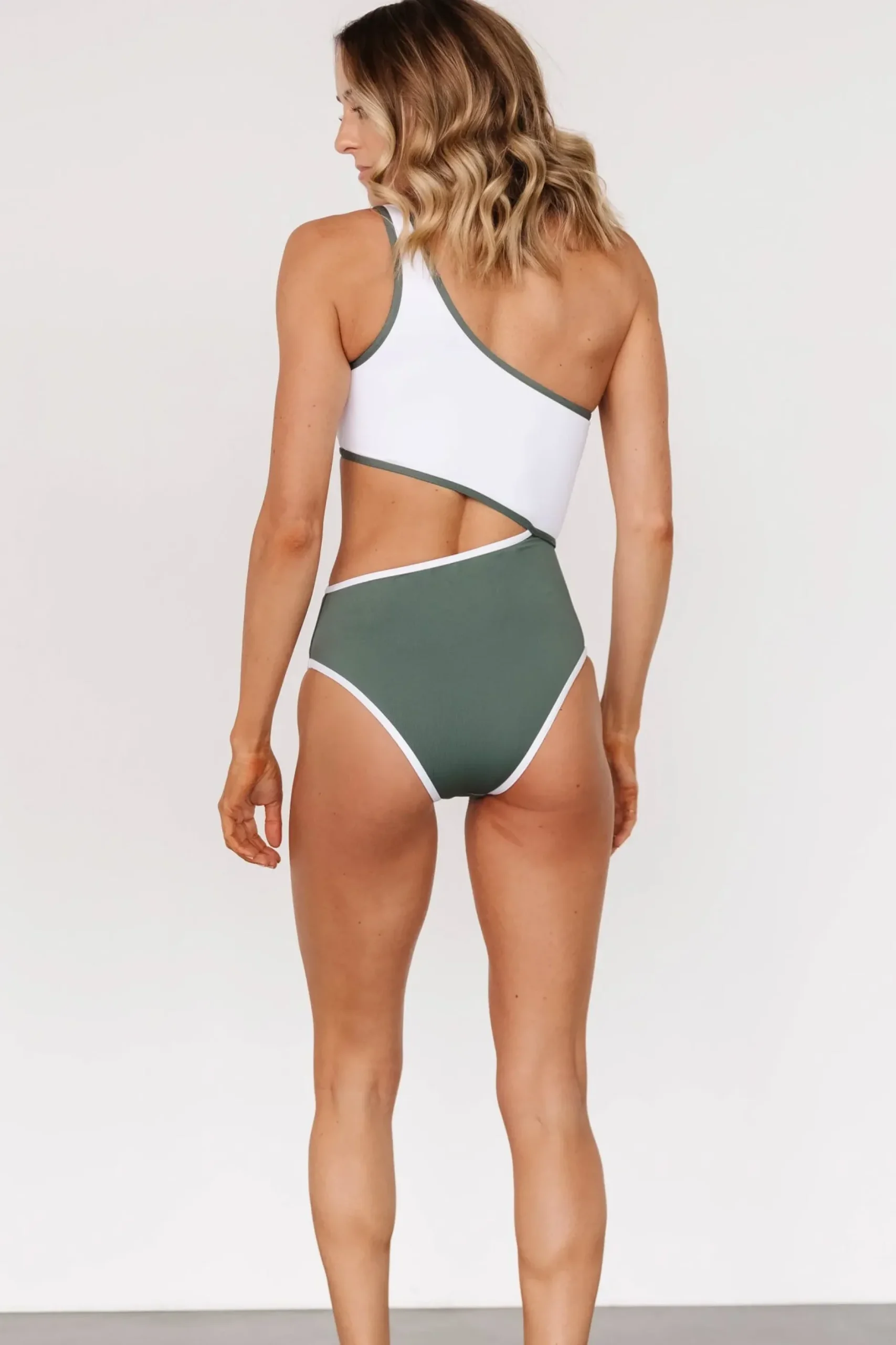 Baltic Born one piece|Portofino One Piece | Olive + White