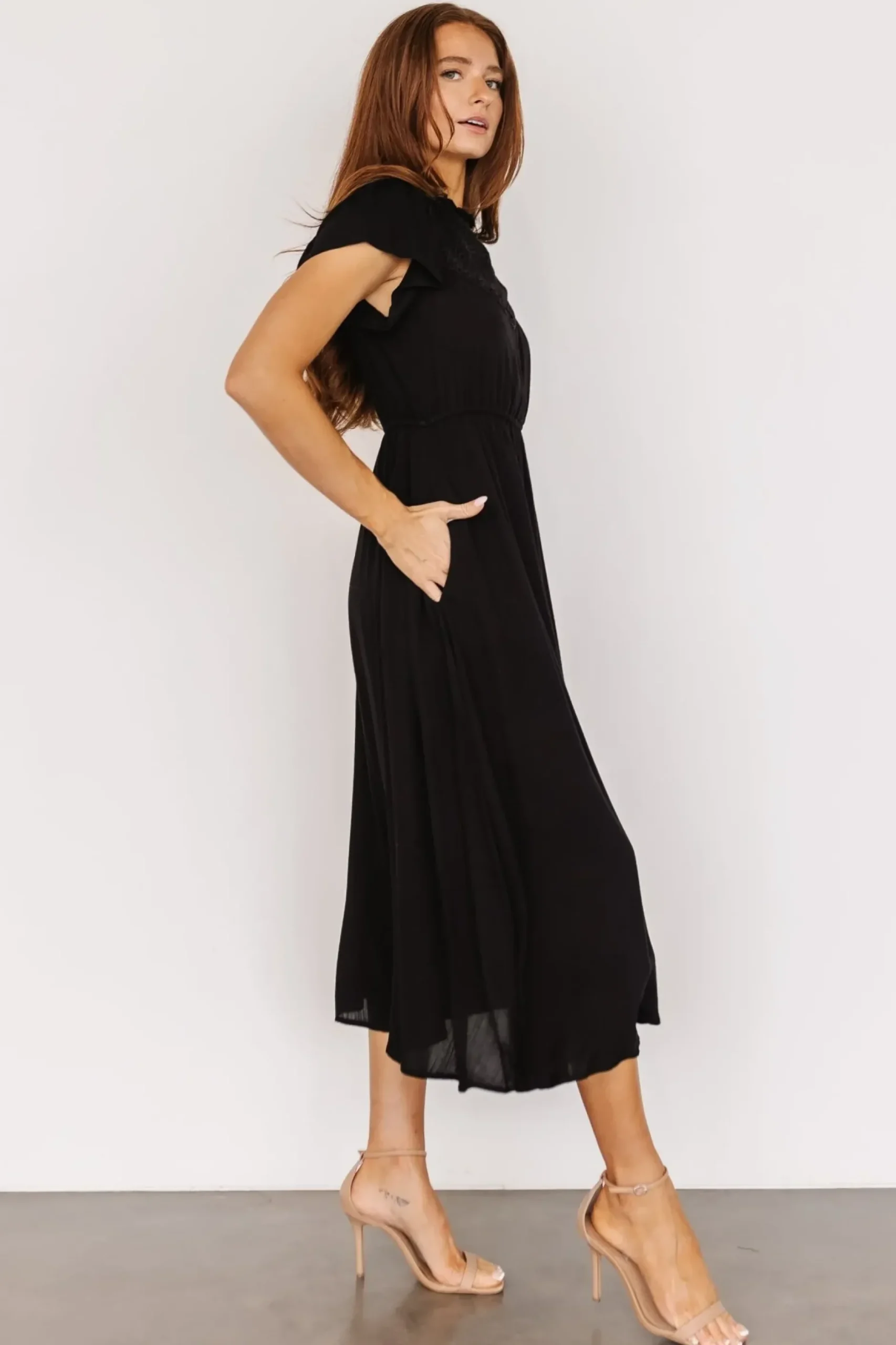 Baltic Born WINTER ESSENTIALS|Prestyn Midi Dress | Black