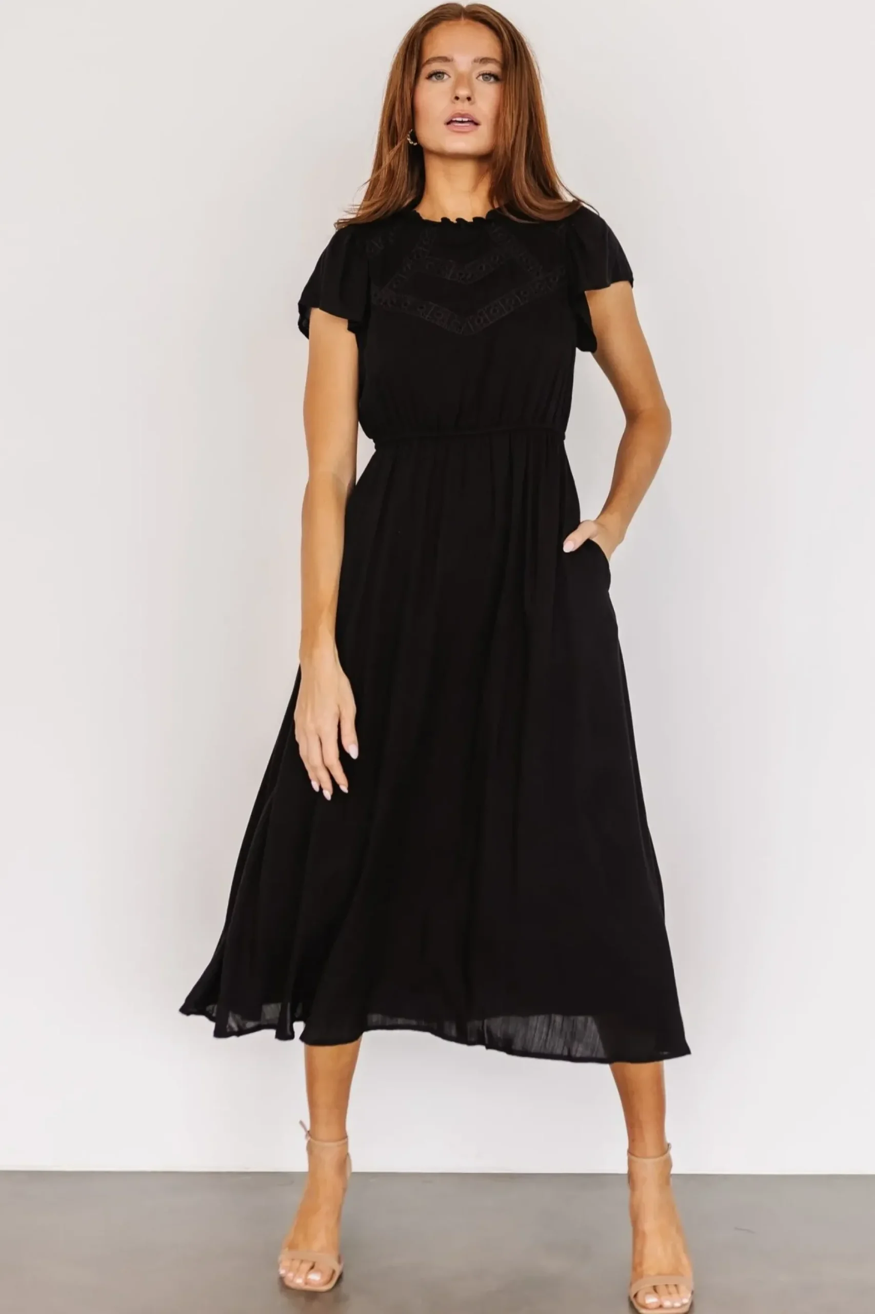Baltic Born WINTER ESSENTIALS|Prestyn Midi Dress | Black