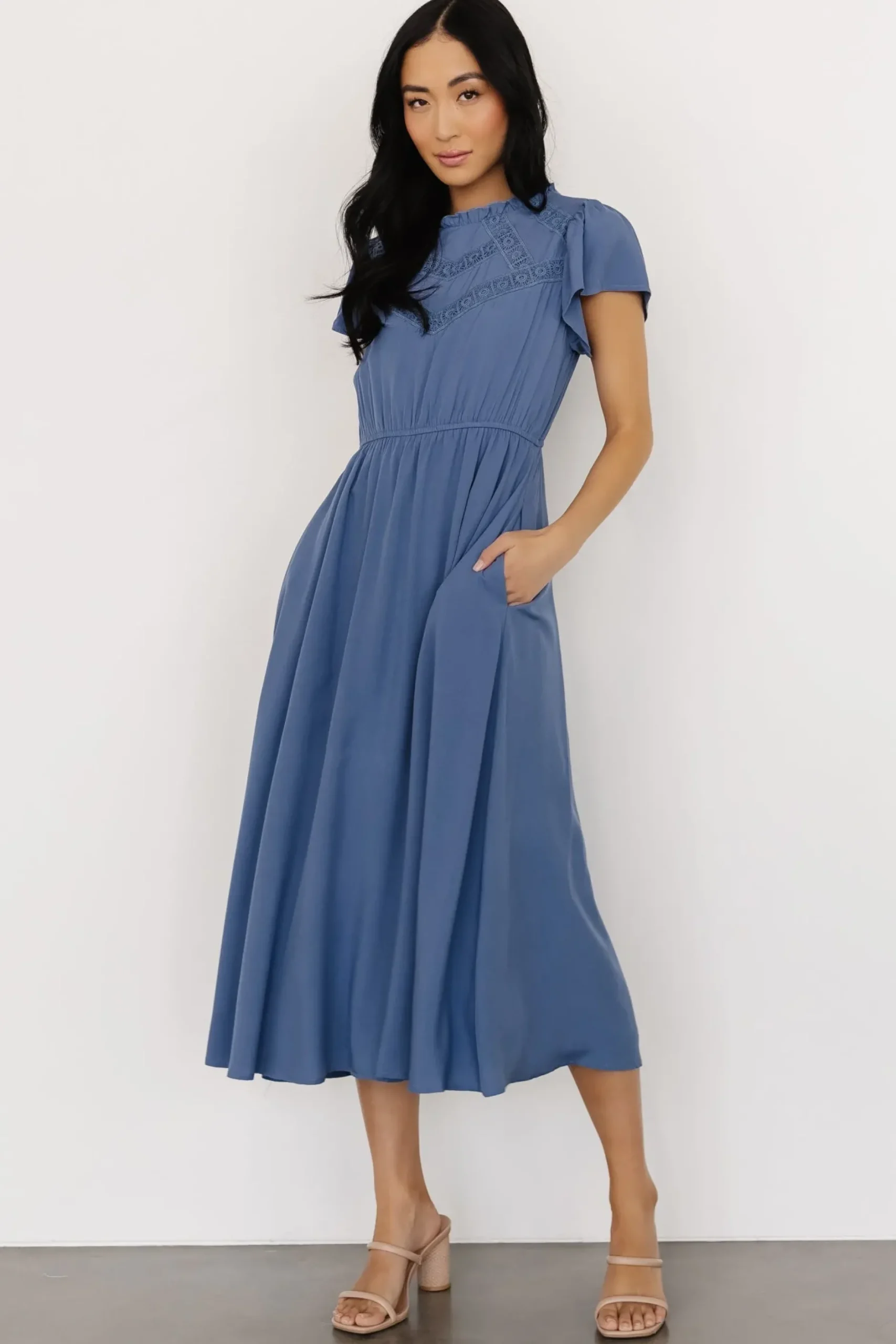Baltic Born WINTER ESSENTIALS|Prestyn Midi Dress | Blue