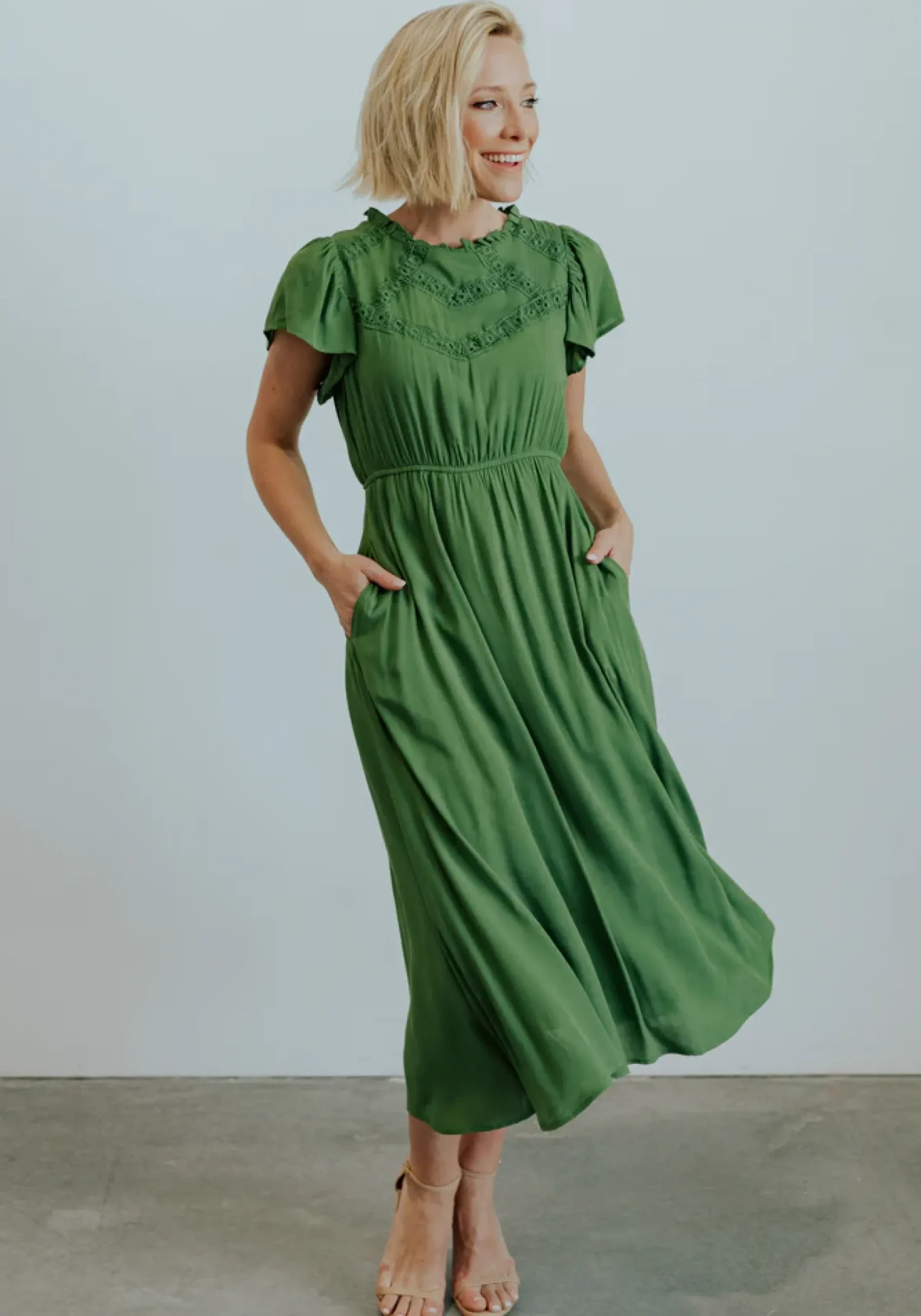 Baltic Born WINTER ESSENTIALS|Prestyn Midi Dress | Green