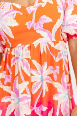 Baltic Born short dresses|Primavera Short Dress | Orange + Pink Multi