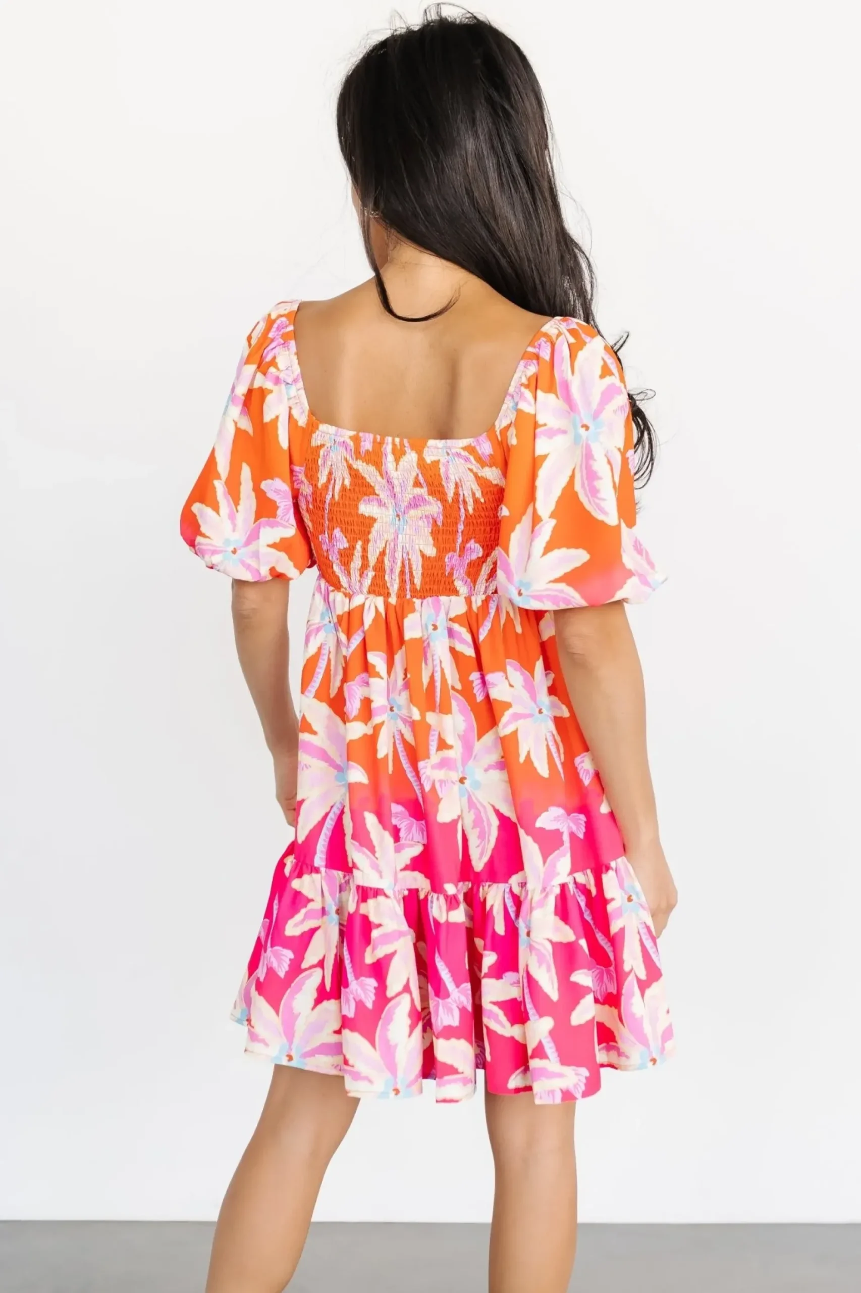 Baltic Born short dresses|Primavera Short Dress | Orange + Pink Multi