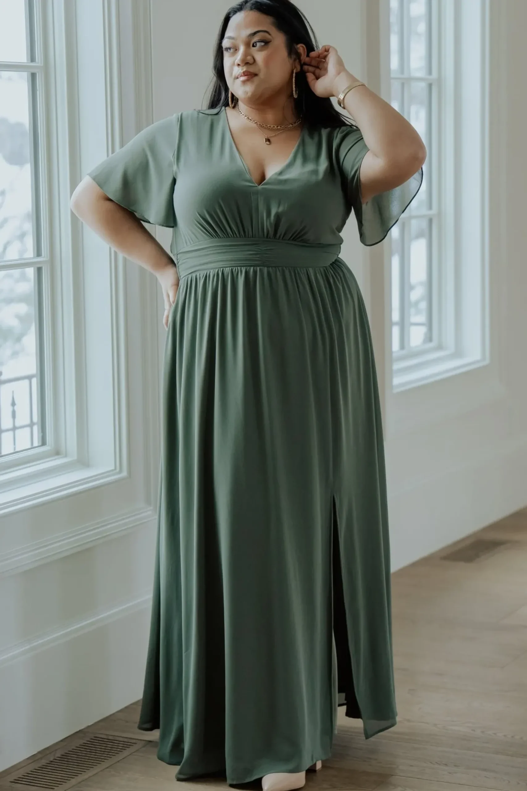 Baltic Born maxi dresses|WEDDING SUITE|Ramona Maxi Dress | Dark Sage