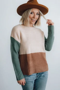 Baltic Born sweaters|Randi Color Block Sweater | Natural