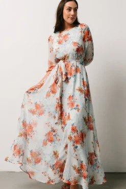 Baltic Born DRESSES|maxi dresses|Rebecca Maxi Dress | Blue + Coral Blossom