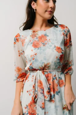Baltic Born DRESSES|maxi dresses|Rebecca Maxi Dress | Blue + Coral Blossom