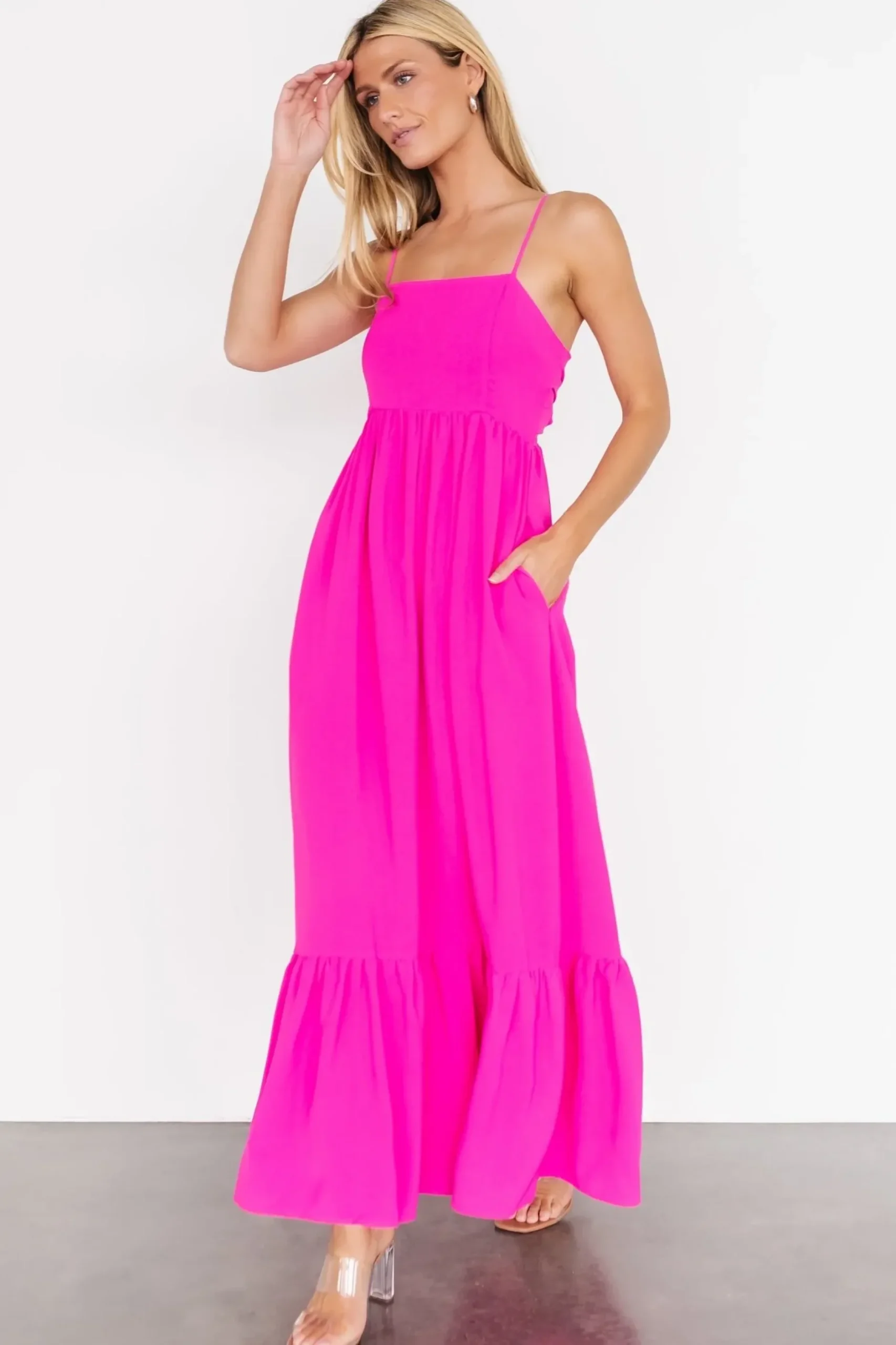 Baltic Born maxi dresses|EXTENDED SIZING|Regan Tank Maxi Dress | Fuchsia