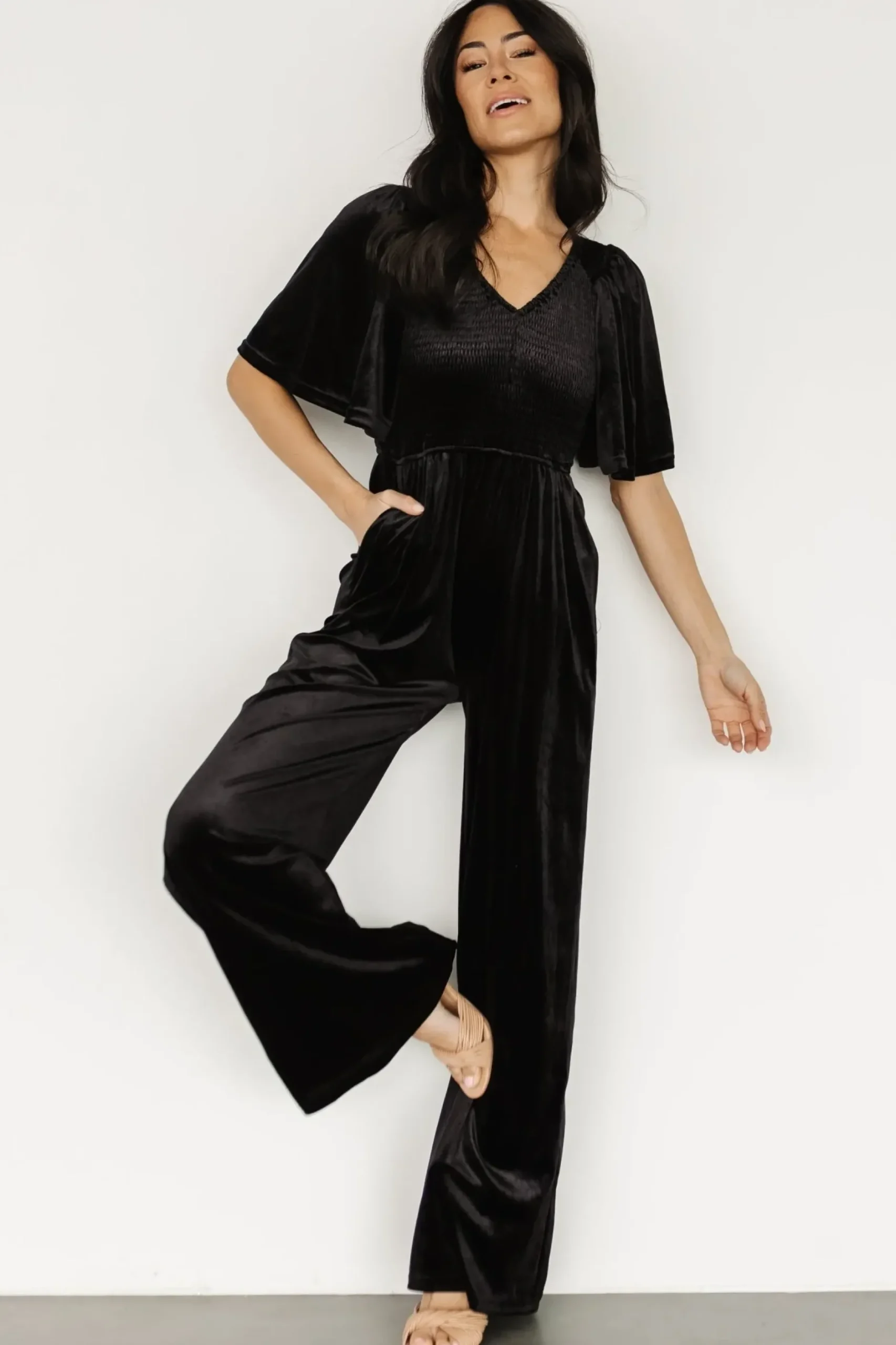 Baltic Born SALE|Regent Velvet Jumpsuit | Black