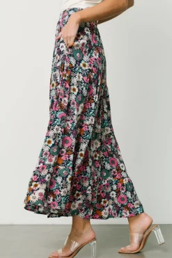 Baltic Born skirts|Reilly Maxi Skirt | Navy Flower Print