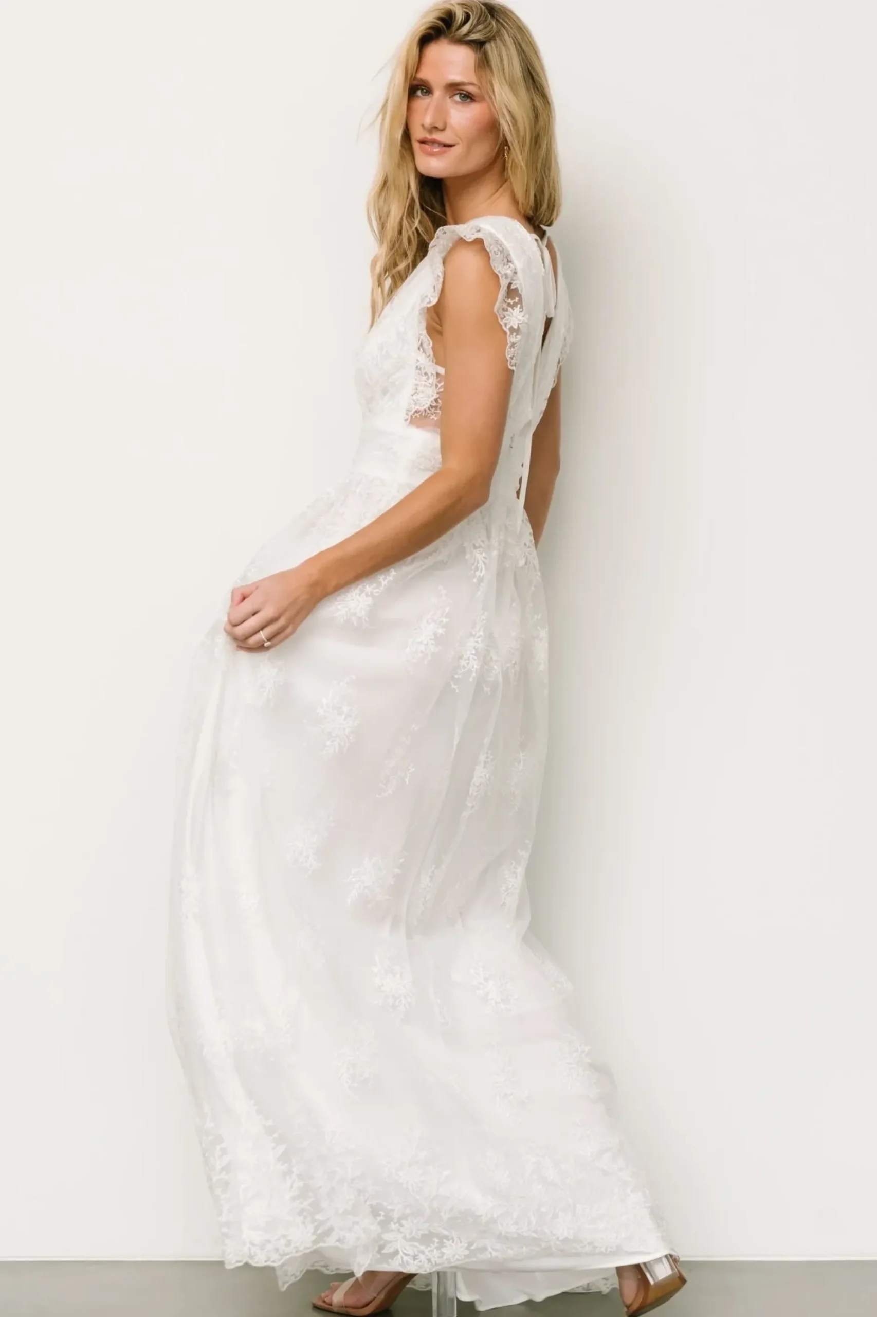 Baltic Born tulle styles|Rhea Tulle Maxi Dress | Off White