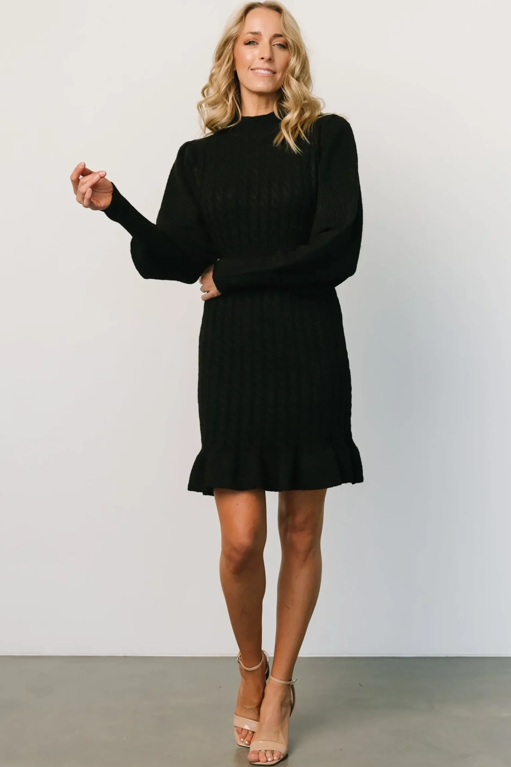 Baltic Born sweaters|Rhonda Sweater Dress | Black