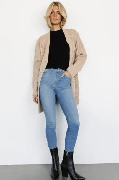 Baltic Born cardigans|Richey Cable Knit Cardigan | Taupe