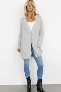 Baltic Born cardigans|Richey Cable Knit Cardigan | Gray