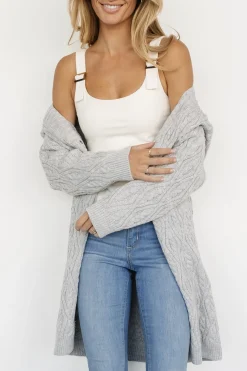 Baltic Born cardigans|Richey Cable Knit Cardigan | Gray