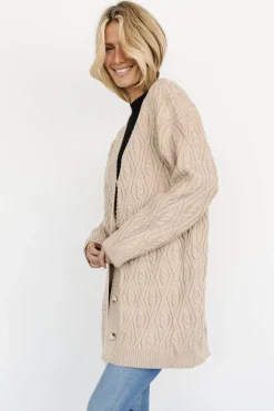 Baltic Born cardigans|Richey Cable Knit Cardigan | Gray