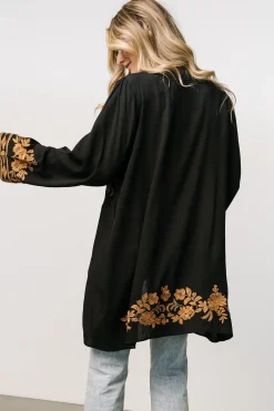 Baltic Born EXTENDED SIZING|Rigby Kimono | Black + Camel