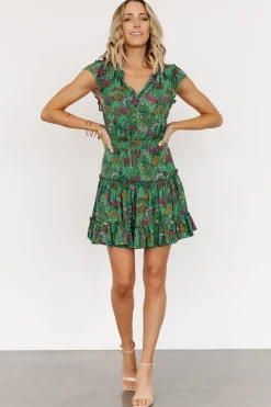 Baltic Born short dresses|cover up|Rio Short Dress | Green Multi