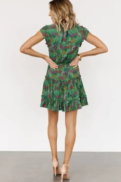 Baltic Born short dresses|cover up|Rio Short Dress | Green Multi