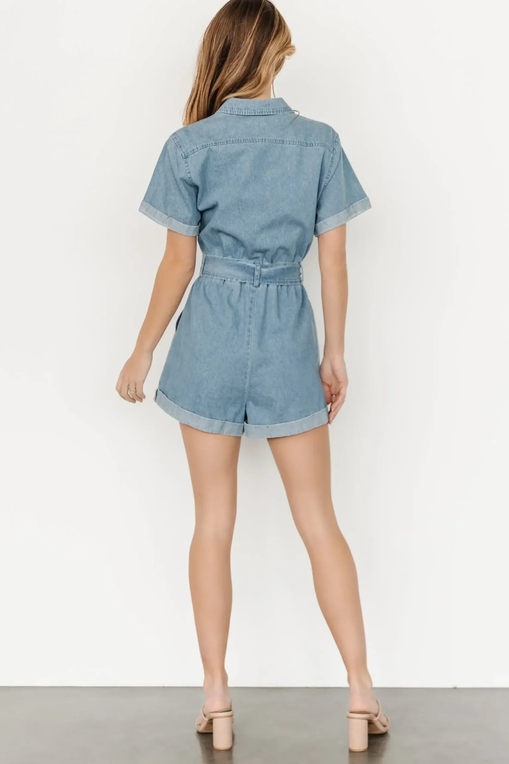 Baltic Born JUMPSUITS + ROMPERS|Ronan Button Down Romper | Denim