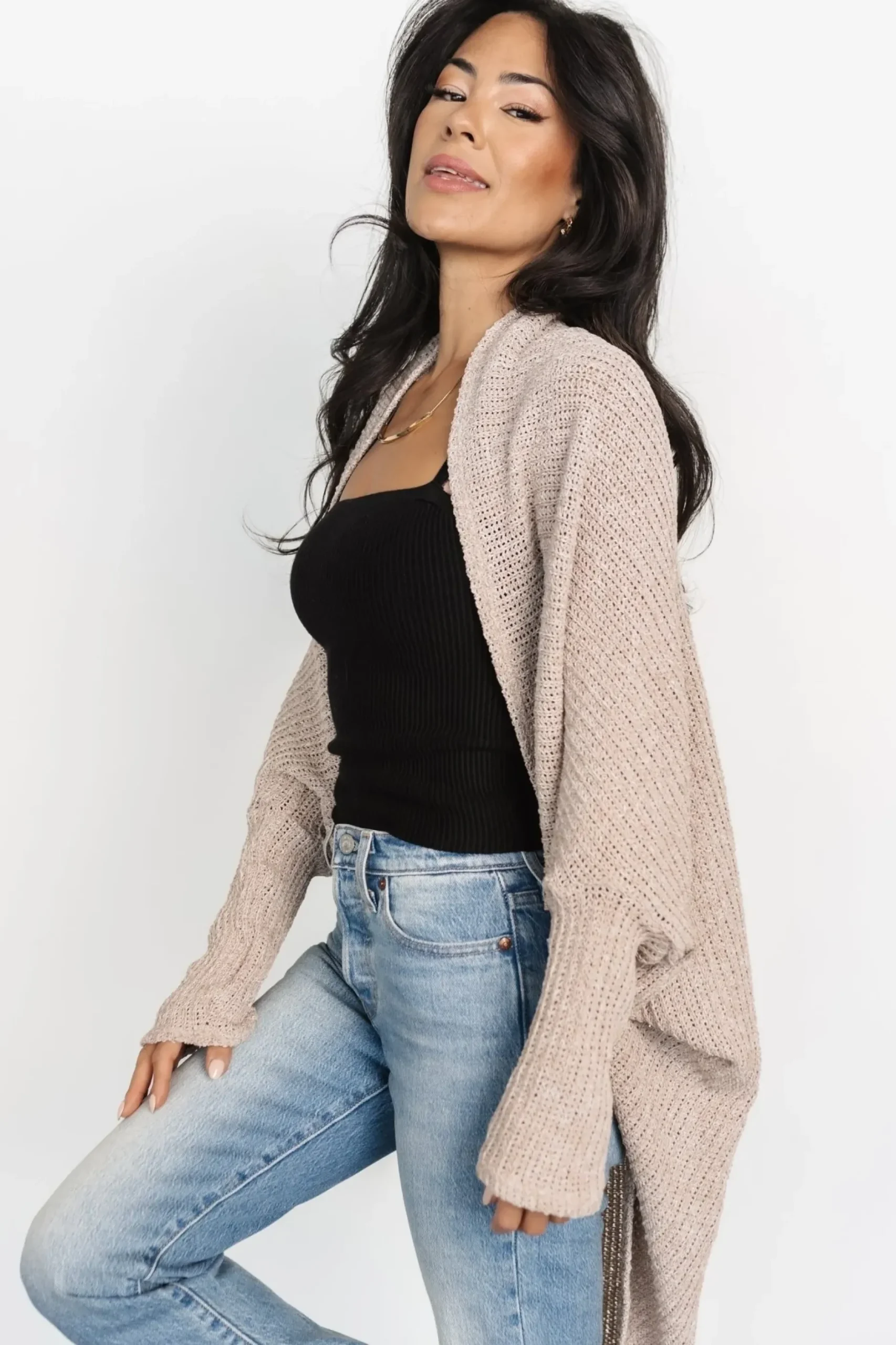 Baltic Born cardigans|Ronnie Slouchy Cardigan | Taupe