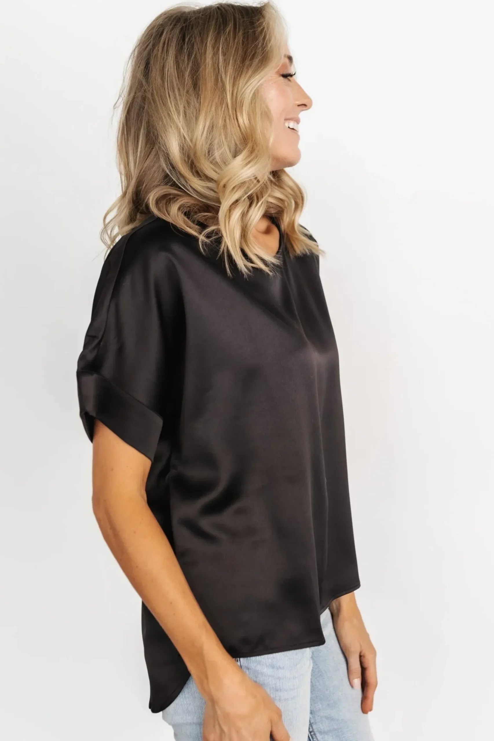 Baltic Born COMING SOON|Rory Satin Top | Black