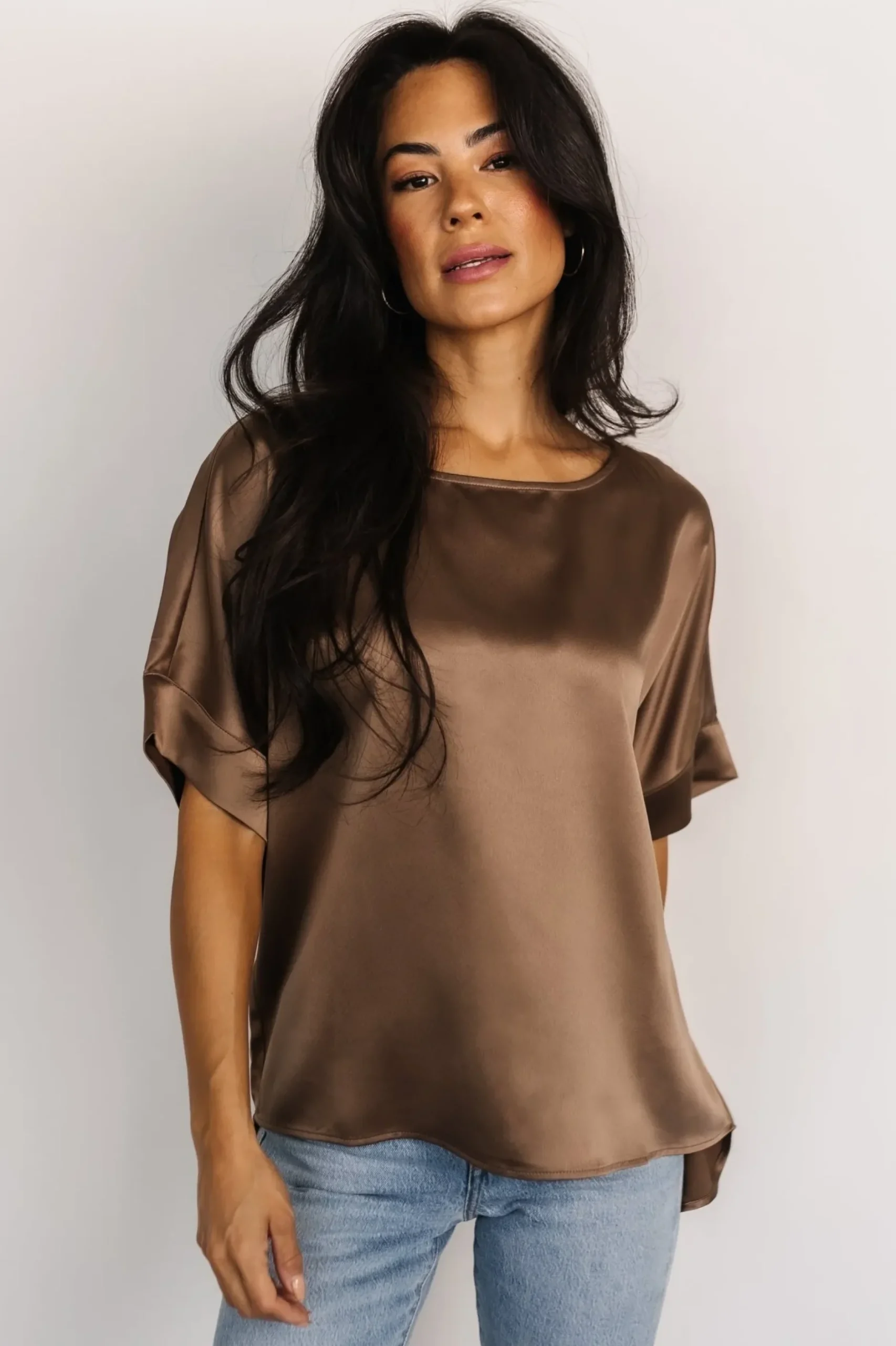 Baltic Born COMING SOON|Rory Satin Top | Brown